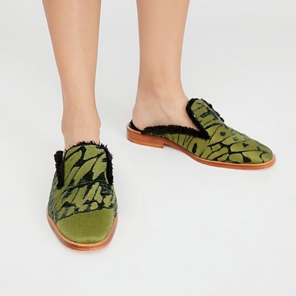 Free People Butterfly Effect Faux Fur Mule Shoes - Picture 2 of 7